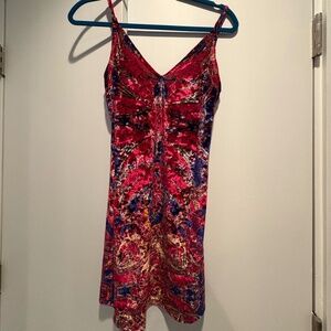 Free People Enchanted Slip Velvet Mini Dress LIKE NEW